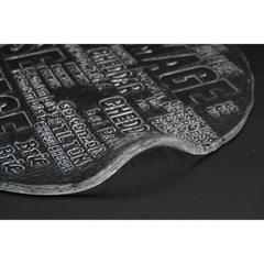 Party Fromage Cheese 12.75" Glass Platter w/ Handle - Cheddar, Pecorino, Brie