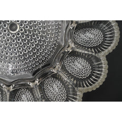 Indiana Glass Hobnail Clear Egg & Relish Tray, Holds 15 Eggs, 11.25" Round