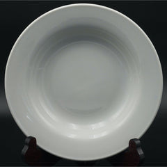 SCHMIDT All White Porcelain Large Rim Soup Bowl Made in Brazil RARE