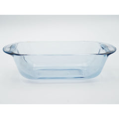 Vintage Blue Glass Loaf Pan Bread Baking Dish 1.5 qt 5" x 9" USA