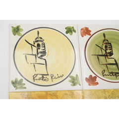 Vintage 4-pcs Los Bohios Puerto Rico Hand-Painted Ceramic Coasters Trivets Tiles