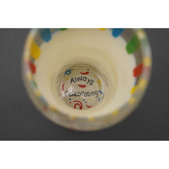 Lolita Birthday Beer Glass 9" H Pilsner Beer Glass 22 fl. oz. Hand-Painted