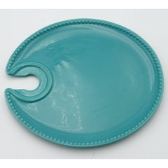 Princess House Pavillion Del Mar Teal Blue Party Snack Plates Set of 6