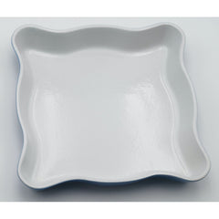 Cerutil Stoneware Casserole 11" x 11", Baking Dish Blue Fluted Edge Portugal