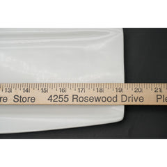 Crate and Barrel Large Porcelain Serving Platter 19" White Edge Server #231-650