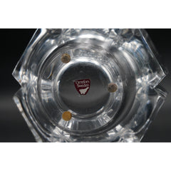 Orrefors Corona Crystal Glass 5" Round Bowl Lars Hellsten Sweden