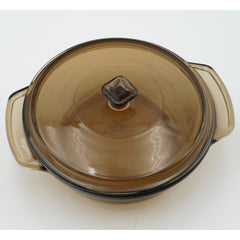 L'ovenware 1.5 Qt Ember Glass Casserole with Lid & Handles Made in USA