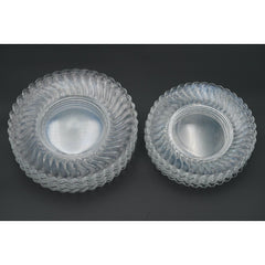 Fostoria Colony Clear Glass Swirl 7.25" Salad Plate, 8.5" Luncheon Plate *PICK*
