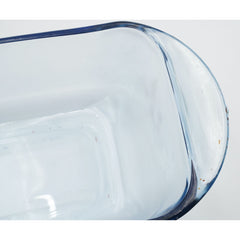 Vintage Blue Glass Loaf Pan Bread Baking Dish 1.5 qt 5" x 9" USA