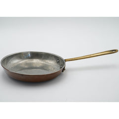 Vintage Copral 7" Round Skillet, Frying Pan Brass Handle Made in Portugal
