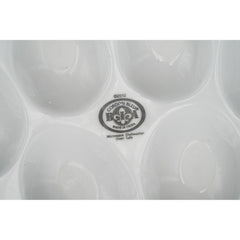 BIA Cordon Bleu White Porcelain Deviled Egg Serving Plate Holds 12 Eggs