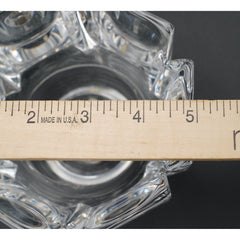 Orrefors Corona Crystal Glass 5" Round Bowl Lars Hellsten Sweden