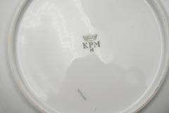 Vintage KPM Normandy Germany Dinnerware & Serveware Green & Yellow Rim, Florals