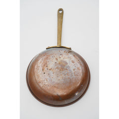 Vintage Copral 7" Round Skillet, Frying Pan Brass Handle Made in Portugal