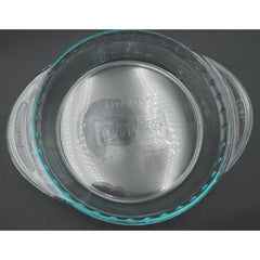 Pyrex 9.5" Pie Plate 24 cm Aqua Blue Glass Dish with Handles #2229