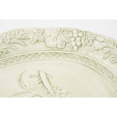 Mervyn's Large Green Ceramic Turkey Platter 18.5" x 14.25" Made in Portugal