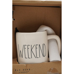 Rae Dunn Weekday Travel Tumbler & Weekend Coffee Mug Boxed Set By Magenta