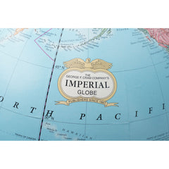 Feorge F. Cram Imperial Globe 12-Inch Diameter Globe Metal Base