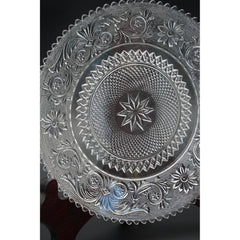 Vintage 1960s DUNCAN & MILLER Glass Sandwich Clear 8" Luncheon Plate