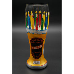 Lolita Birthday Beer Glass 9" H Pilsner Beer Glass 22 fl. oz. Hand-Painted