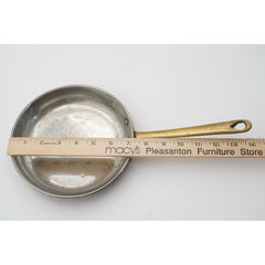 Vintage Copral 7" Round Skillet, Frying Pan Brass Handle Made in Portugal