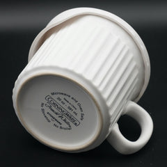 CorningWare French White Stoneware Soup Mug & Vented Plastic Lid 20 oz
