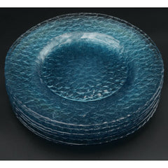 Arcoroc Vercors Ice Blue Light Blue Pebbled 9.5” Salad Plate