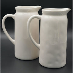 Rae Dunn "Pour" and "Quench" Large Pitchers 9" H Set of 2