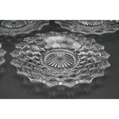 Vintage Fostoria American Clear Glass 8.25" Salad Plate Set Of 4