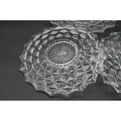 Vintage Fostoria American Clear Glass 8.25" Salad Plate Set Of 4