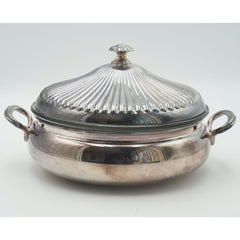 Gorham YH307 Silver-Plated Round Covered Casserole with Glass