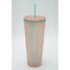 Starbucks Tumbler Summer Jeweled Pearl Pink Green Venti 24oz Cold Cup