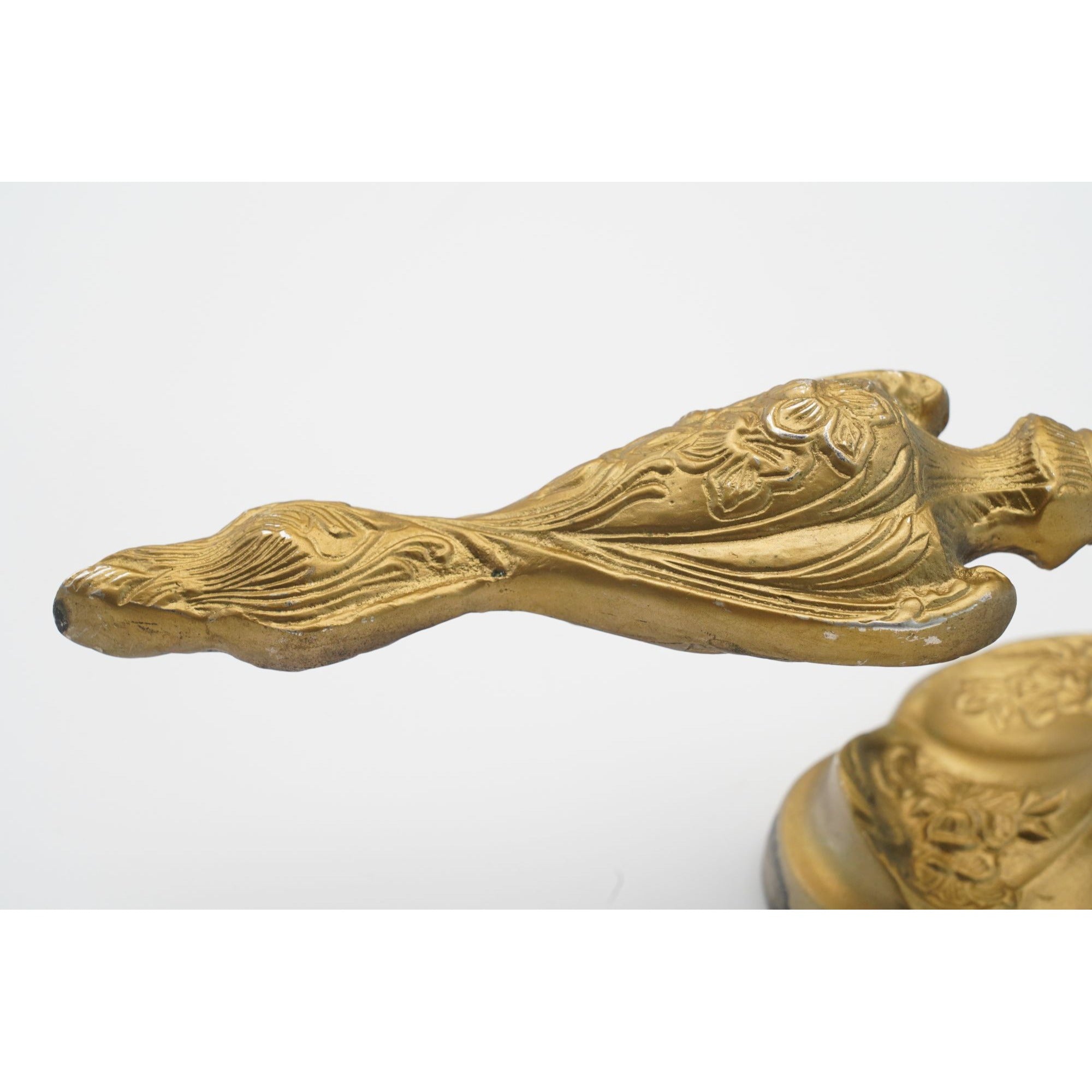 Vintage Ornate Brass Metal Wall Hanging Sconce Candle Holder 9.25”