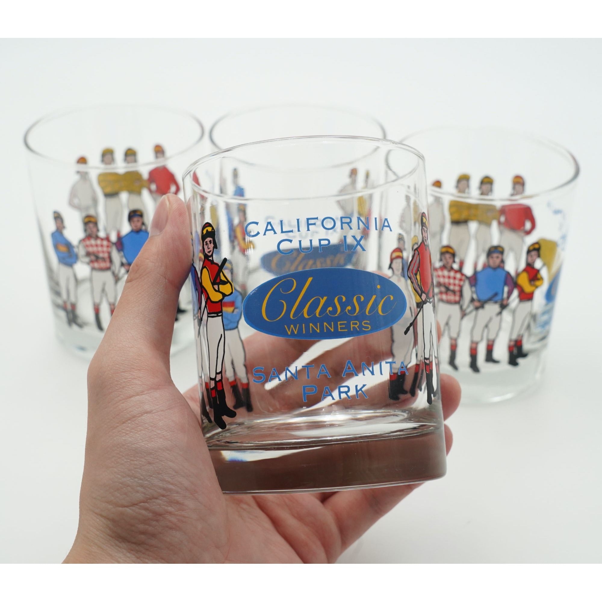 California Cup IX Classic Winners Santa Anita Park Drinking Glasses Set of 4