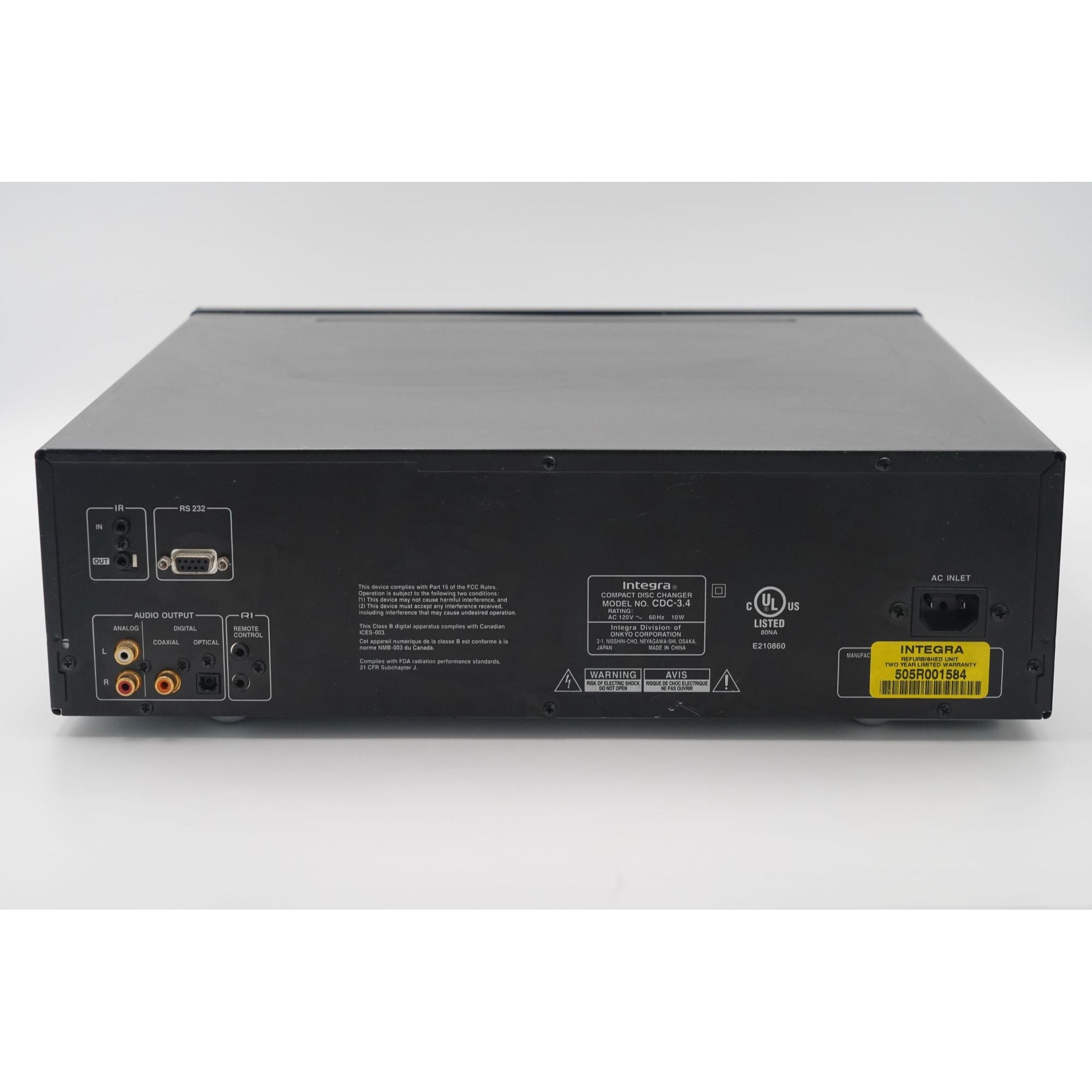 Integra - CDC-3.4 - Premium 6 Disc CD Carousel Changer - Black