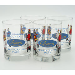 California Cup IX Classic Winners Santa Anita Park Drinking Glasses Set of 4