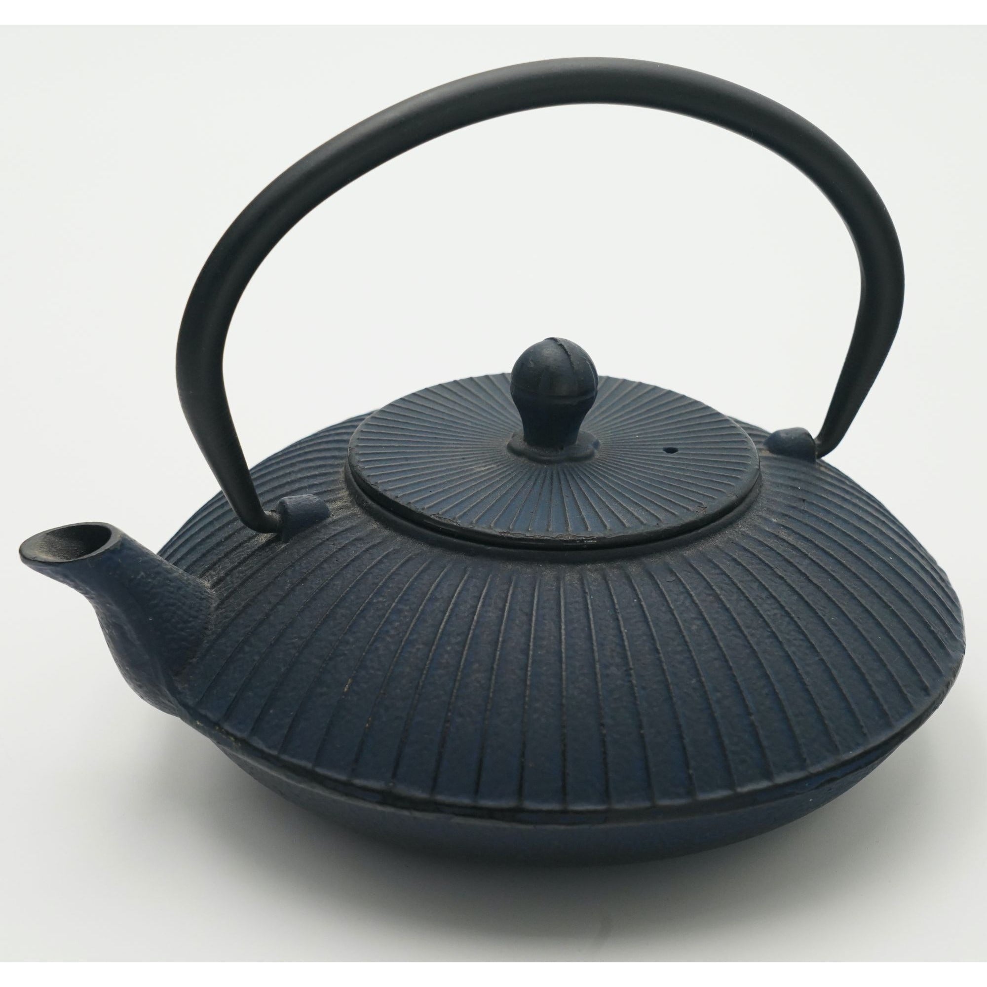 Dark Blue Cast Iron Teapot Porcelain Enamel Coating Inner Surface & Tea Strainer