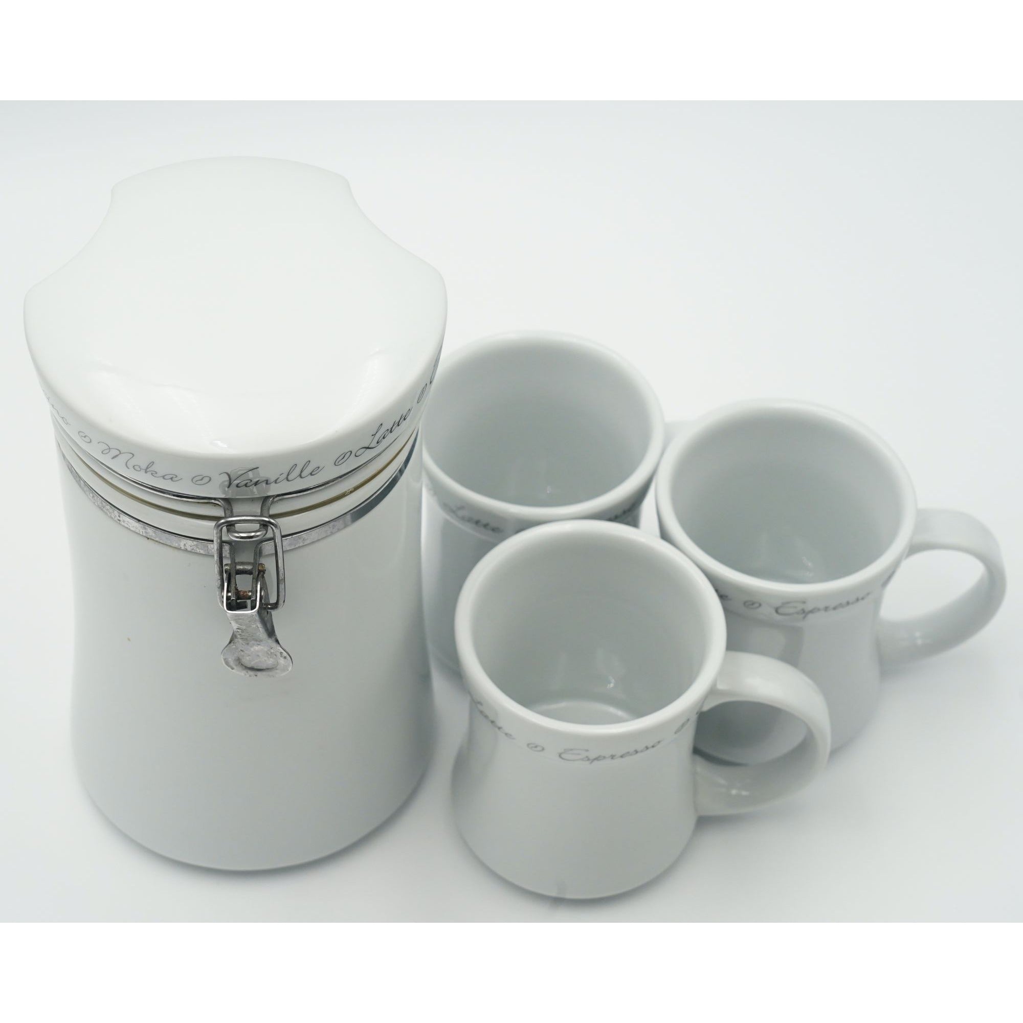 JO!E MSC Cafe Coffee Canister & 3 Mugs Set