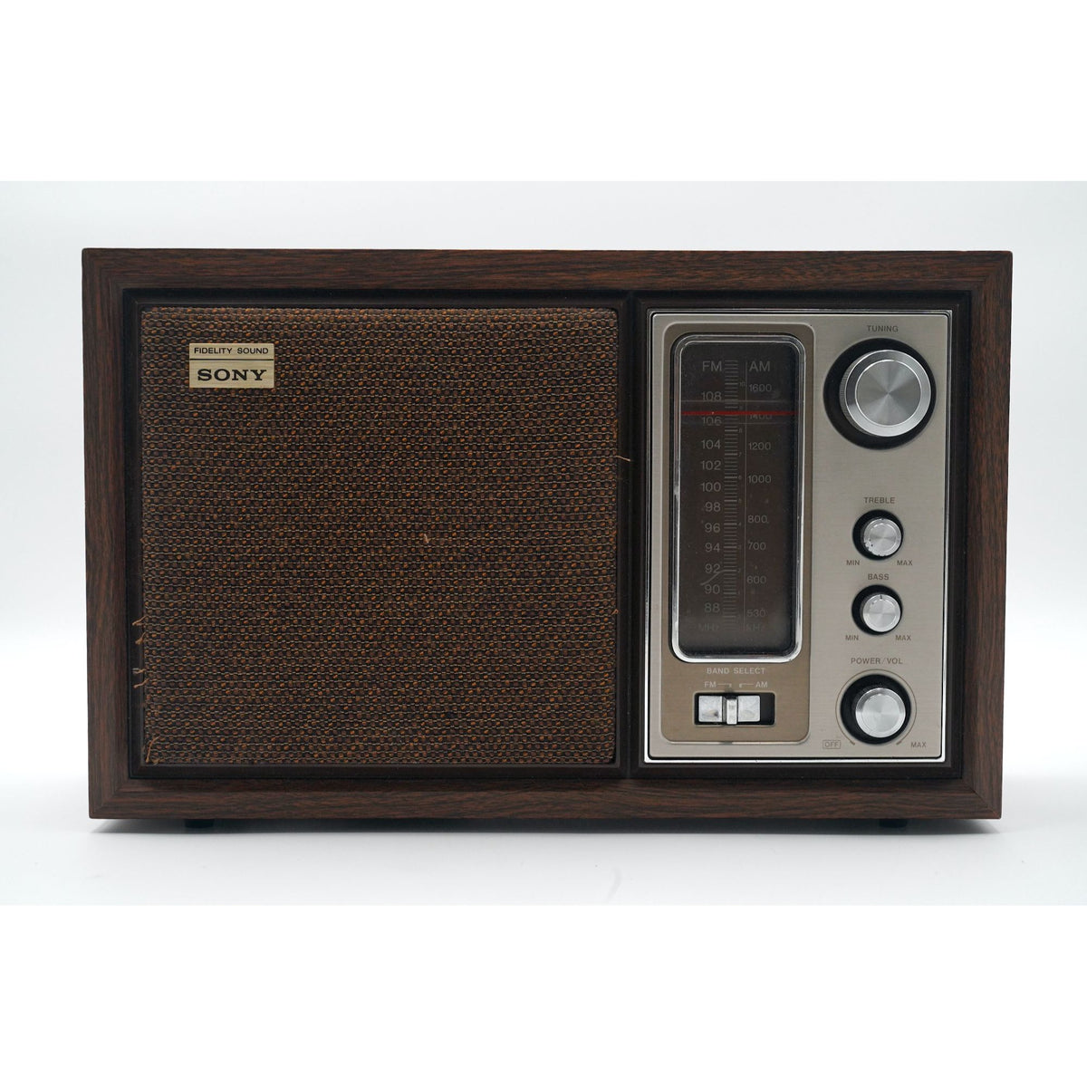 Sony Radio ICF-9650W AM/FM Tabletop Stereo Woodworks Fidelity Sound