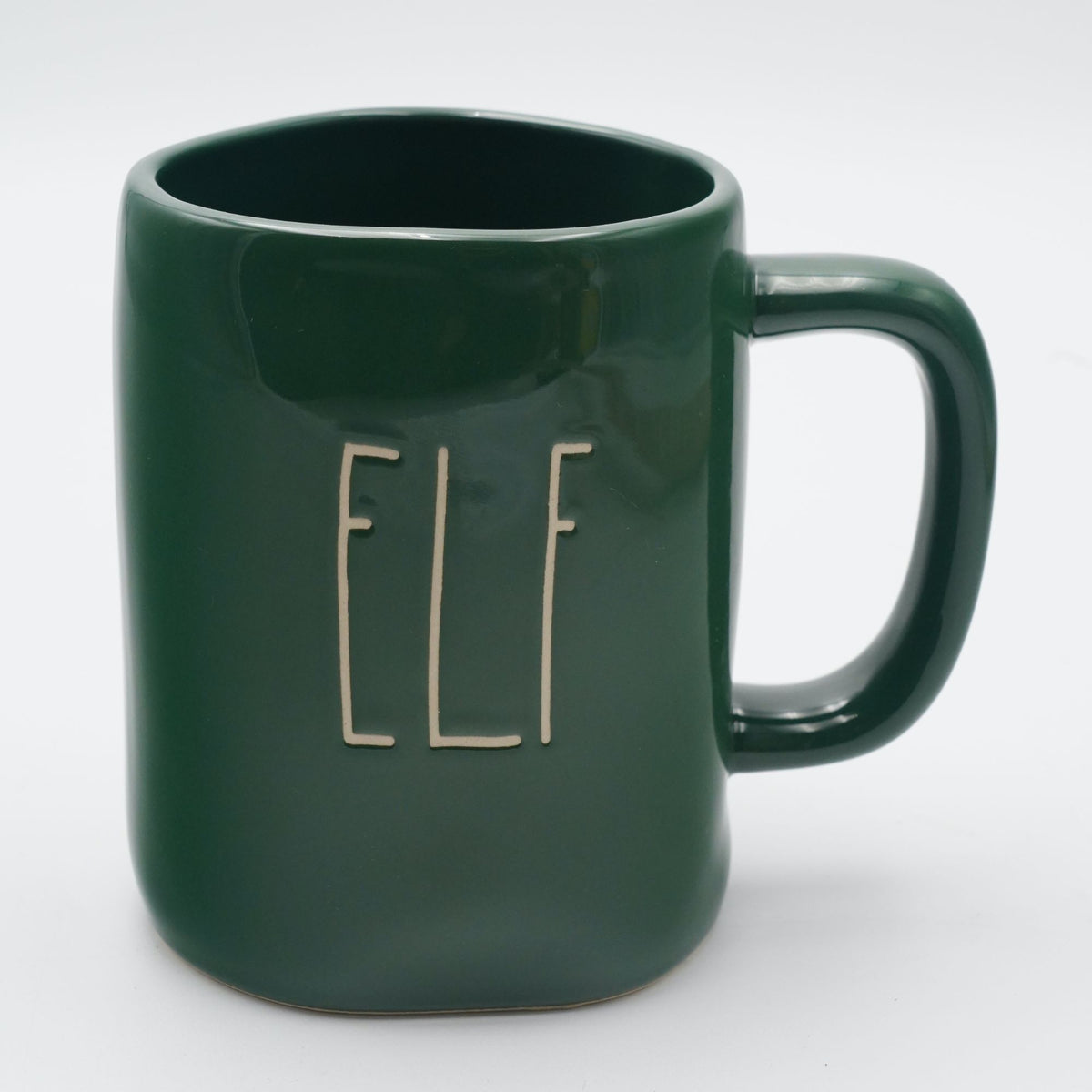 Rae Dunn Green Ceramic Christmas ELF Mug