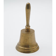Vintage Brass Hand Bell, Handheld Bell, Lunch Bell for School, Farm, Church