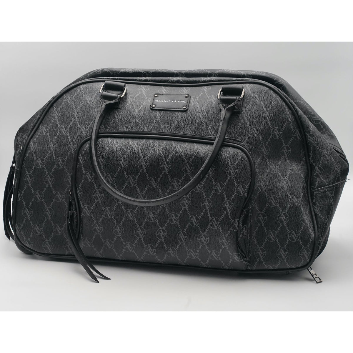 Adrienne Vittadini Duffle on Wheels with Pull Handle Travel Luggage