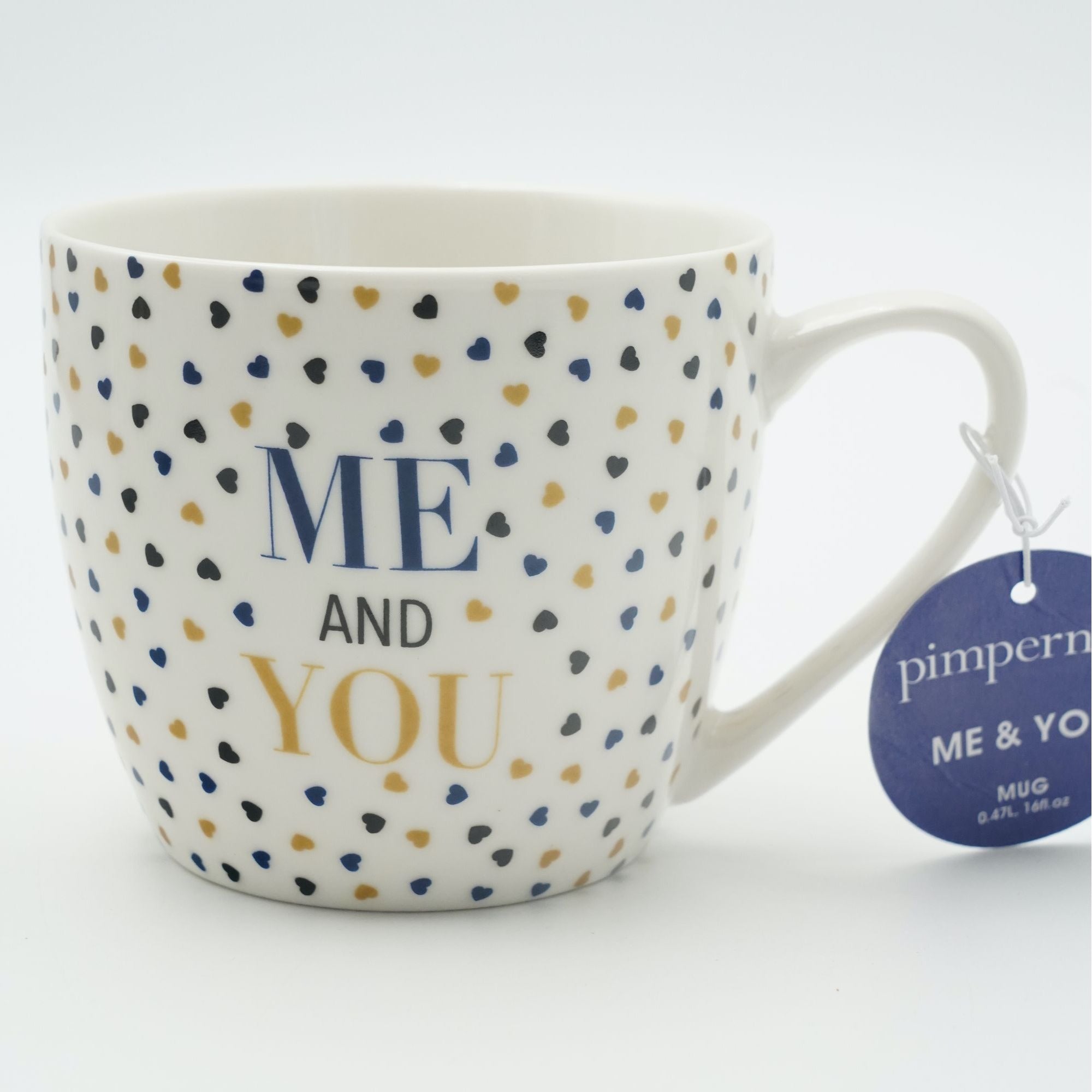 Pimpernel Porcelain Couple Mugs, ME AND YOU Mugs, Love, Hearts, Valentines Gift