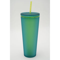 Starbucks 2022 Mountain Dew Green Venti Grid Soft Touch Tumbler 24oz