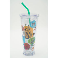 Starbucks Disney Parks Four Theme Parks Venti Cold Cup 24oz Tumbler