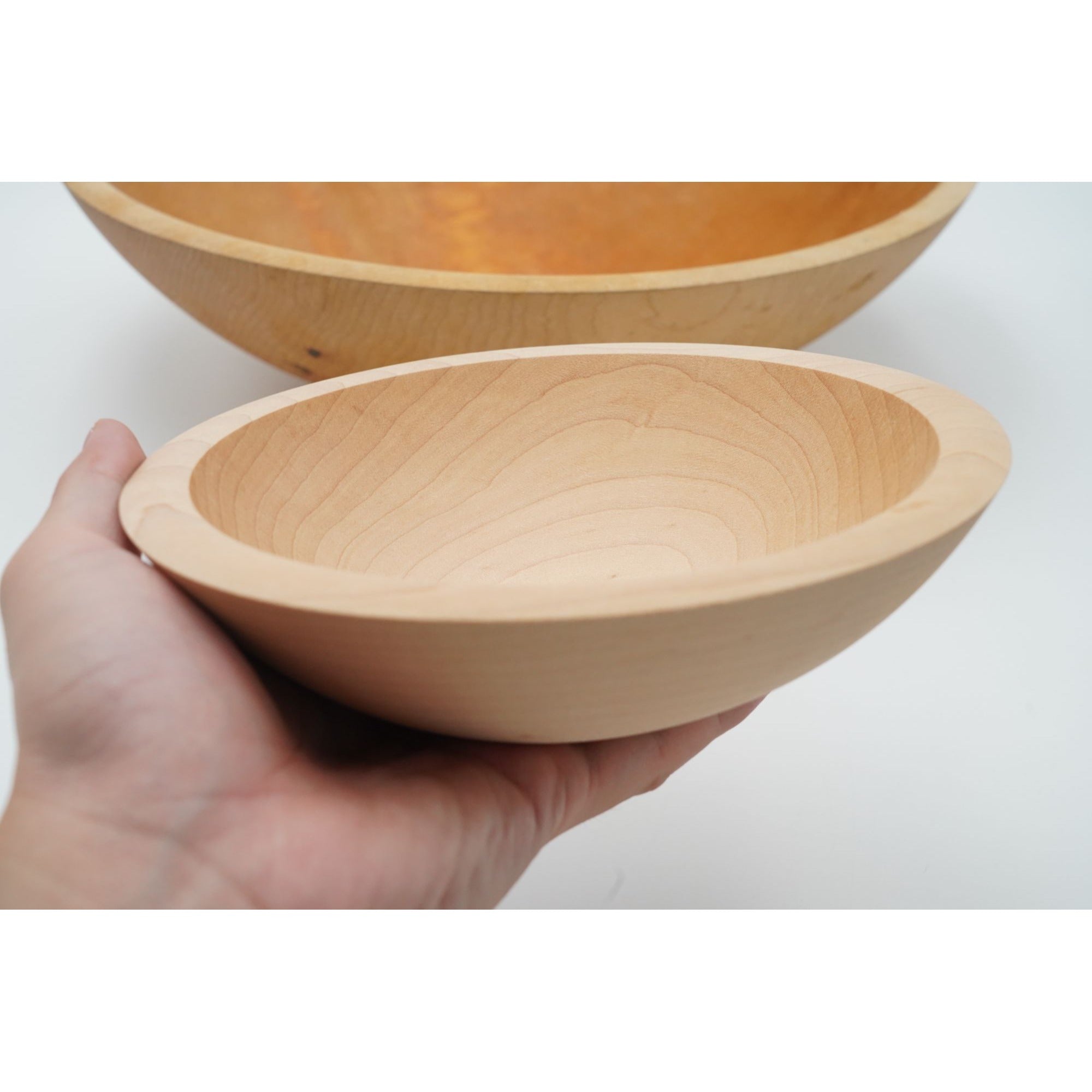 GC Granville Vermont Handmade Hardwood 14.5" Salad Serving Bowl & 7" Salad Bowls