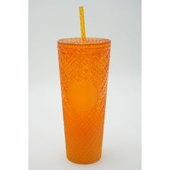 Starbucks Summer Cold Cup Venti 24oz Yellow Mango Ombre Jeweled Tumbler