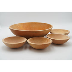 GC Granville Vermont Handmade Hardwood 14.5" Salad Serving Bowl & 7" Salad Bowls