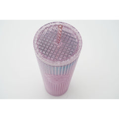 Starbucks 2021 Summer Pink and Blue Grid Kaleidoscope 24 oz Venti Tumbler