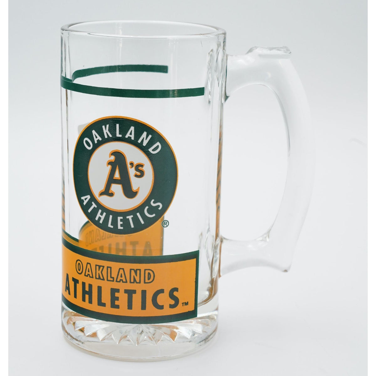 VTG 1991 MLB Oakland Athletics A's Major League Baseball Glass Mug Beer Stein